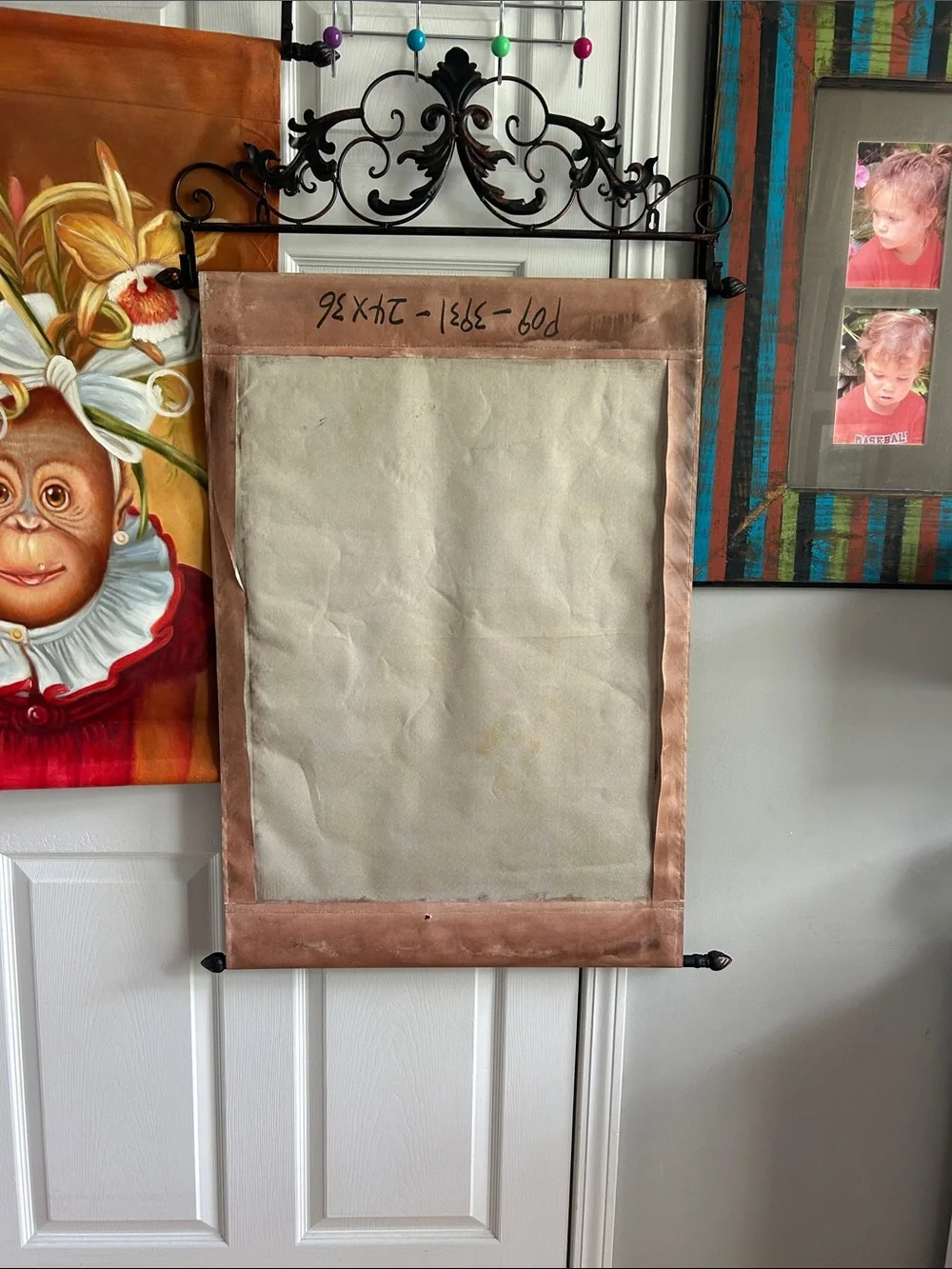 Whimsical Monkey Wall Art Panels in Brown, Green, Red